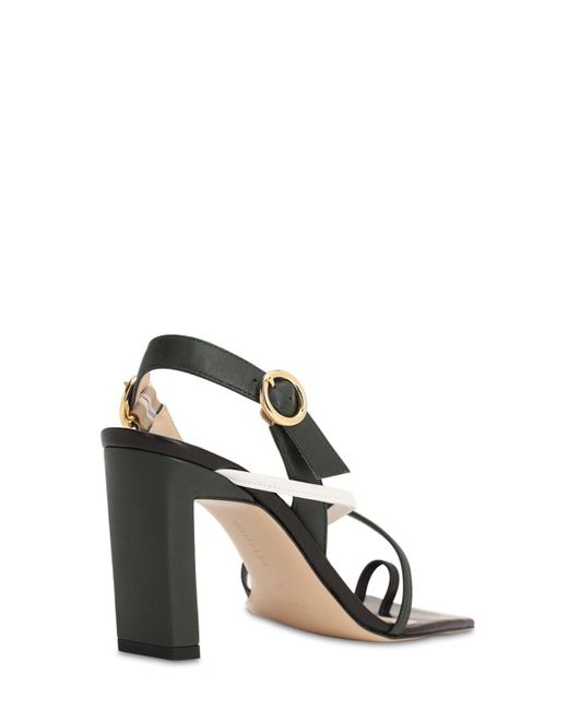 Wandler 85mm Elza Leather Toe Ring Sandals in Black - Save 55% - Lyst