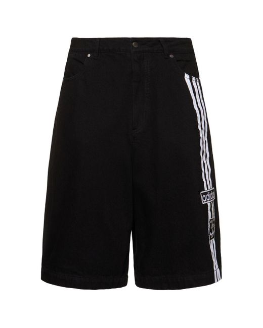 adidas Originals Adibreak Denim Two-In-One Pants in Black | Lyst