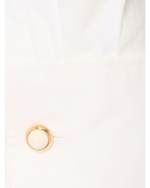 Chemise en coton avec nœud Gucci en coloris White