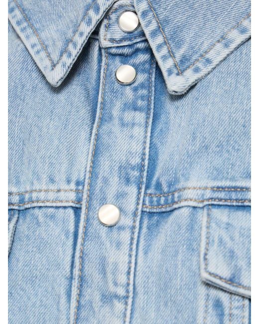 Wardrobe NYC Blue Cropped Denim Jacket