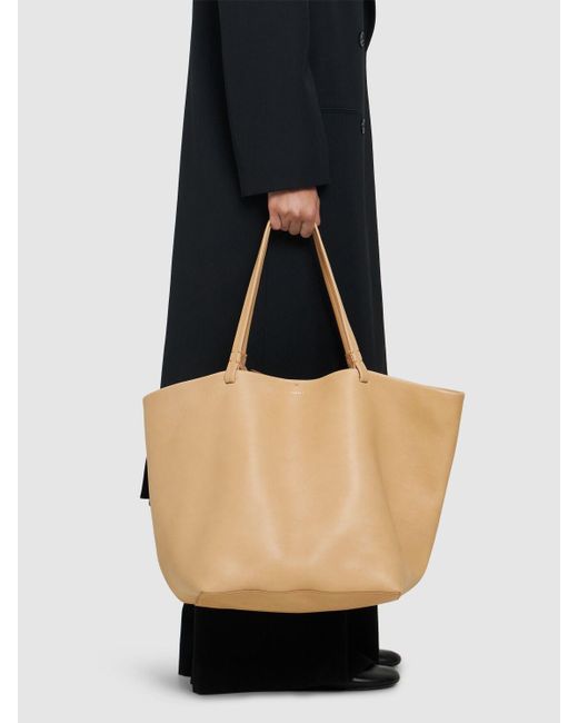 The Row Natural Xl Tote Aus Sattelleder "park"