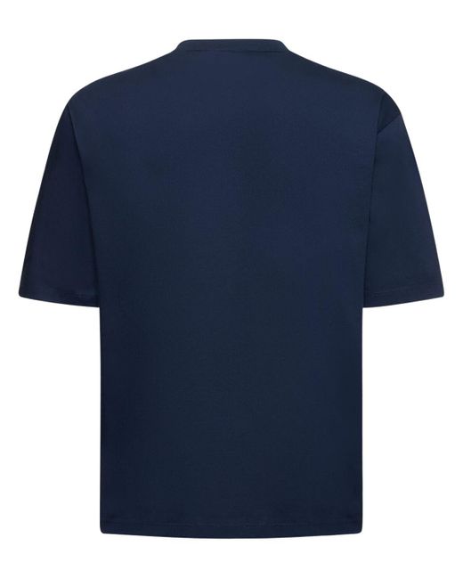 T-shirt in cotone con logo di DSquared² in Blue da Uomo