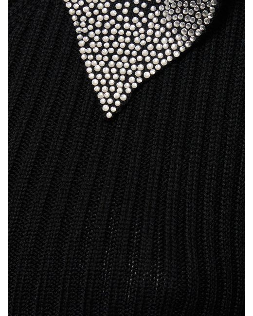 GIUSEPPE DI MORABITO Black Cotton Mini Dress