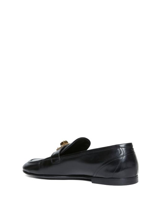 Dolce & Gabbana Black Ariosto Leather Loafers for men