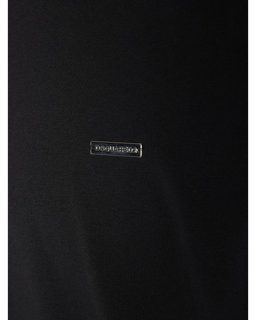 DSquared² Black Logo Cotton Jersey T-Shirt for men