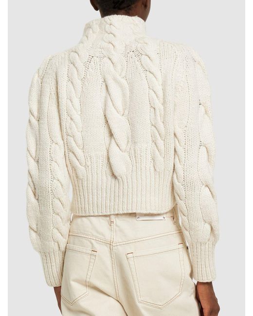 Zimmermann Natural Luminosity Cable Knit Wool Sweater