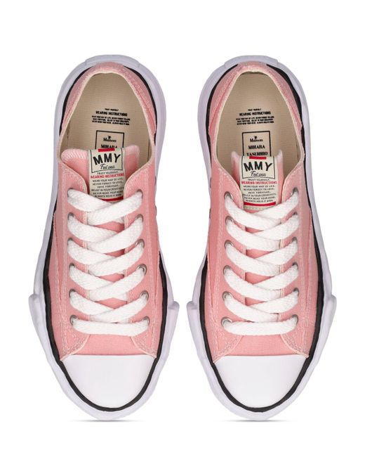 Maison Mihara Yasuhiro Pink Peterson Canvas Low Top Sneakers for men