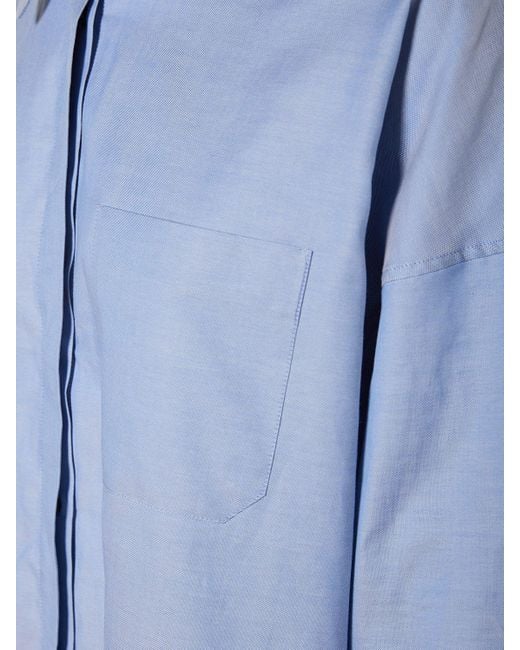 Max Mara Blue Lodola Cotton Oxford Shirt