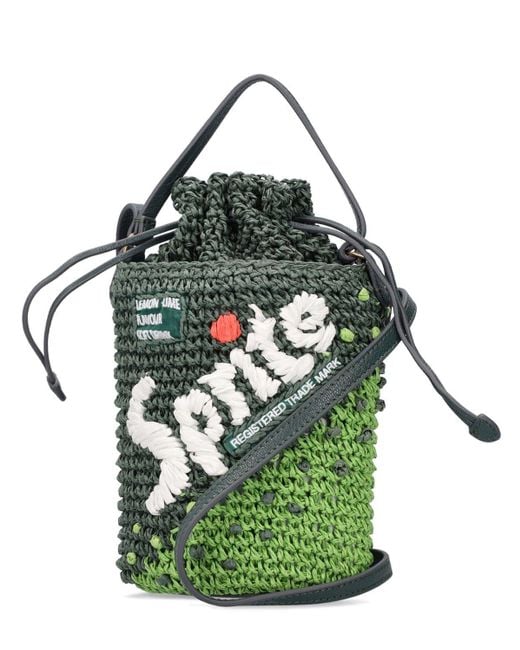 Anya Hindmarch Anya Brands Sprite Raffia Shoulder Bag in Green Lyst