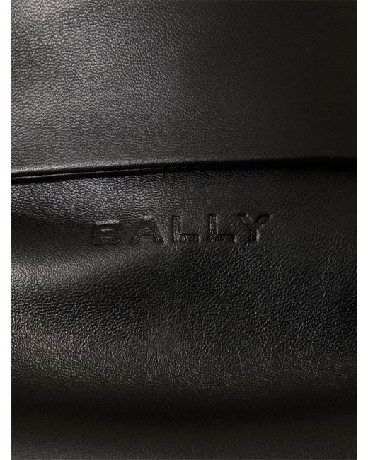 Bally Black Leather Bomber Jacket for men