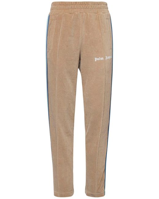Pantaloni In Ciniglia Con Logo da Uomo di Palm Angels in Marrone | Lyst