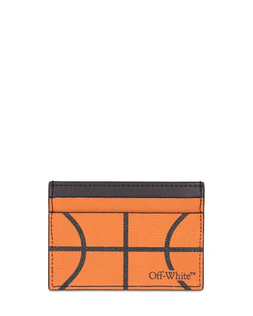 Off-White c/o Virgil Abloh Kartenhülle Aus Leder "basketball" in Orange für Herren