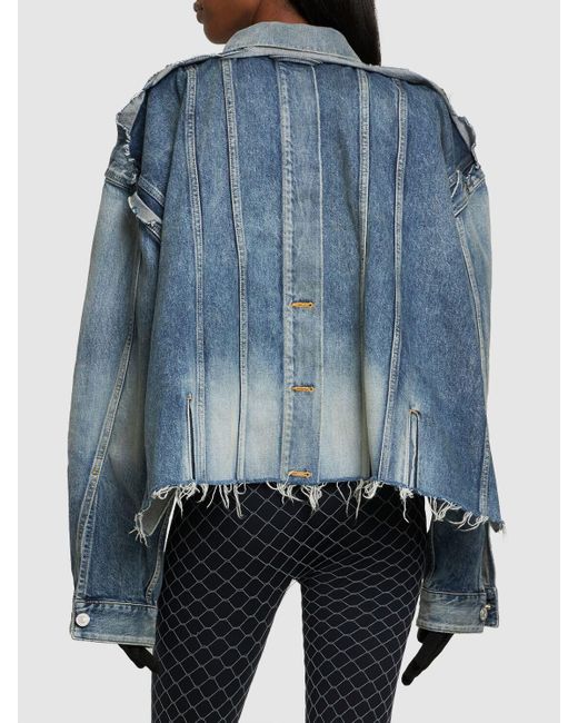 Balenciaga Blue Jeansjacke Im Deconstructed-Look