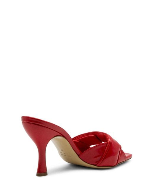 Gia Borghini Red 80Mm Alodie Patent Faux Leather Sandals