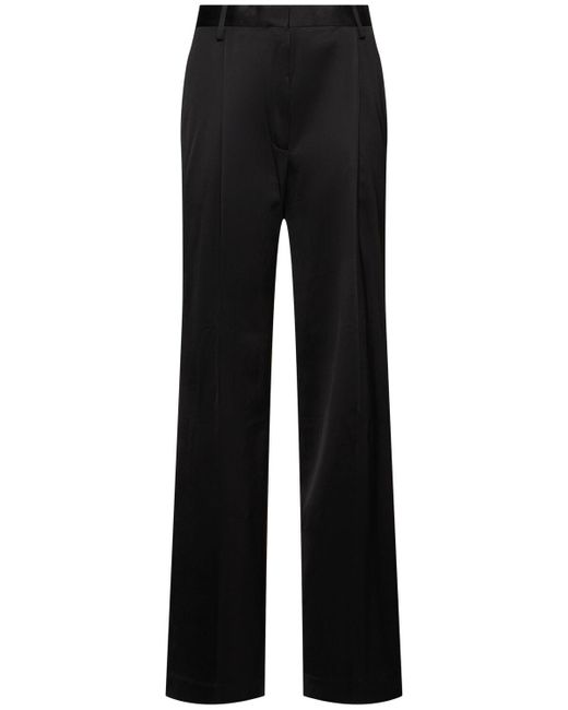 Dries Van Noten Black Portia Viscose Blend Straight Pants