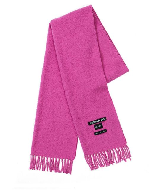 ANDERSSON BELL Pink Biella Wool Scarf for men
