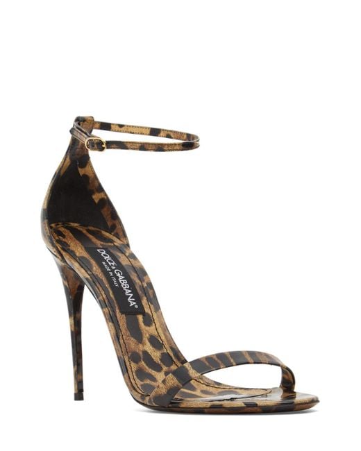 Dolce & Gabbana Multicolor 105 Mm Hohe Sandalen Aus Lackleder "keira"