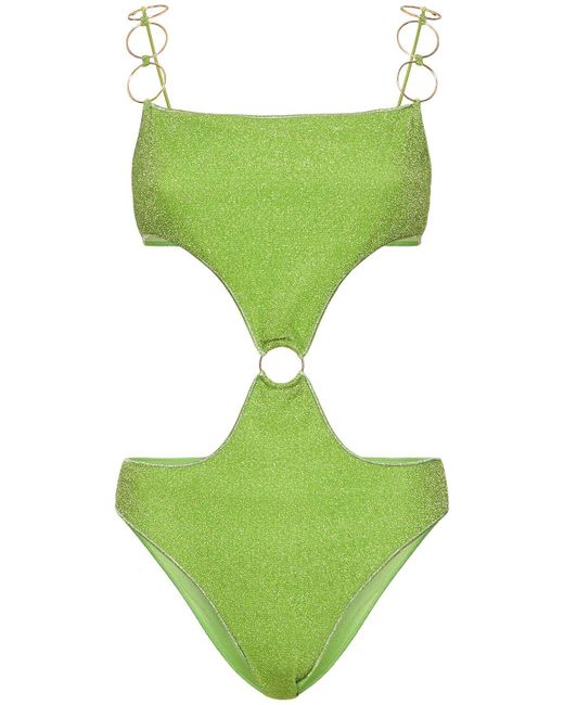 Bañador con aberturas Oseree de color Green