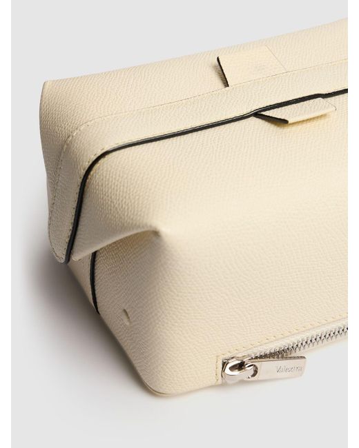Valextra Natural Handtasche Aus Narbleder "new Tric Trac"