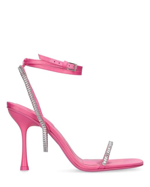 Jonathan Simkhai 80mm Lyonel Satin Sandals in Pink | Lyst