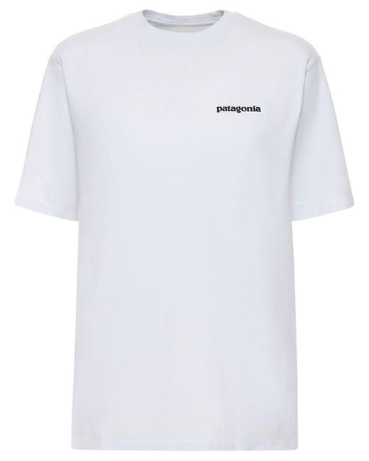 Patagonia White P-6 Logo Resbinsibili-tee T-shirt