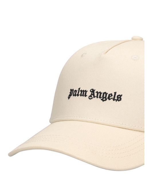 Palm Angels Natural Classic Logo Cotton Baseball Cap