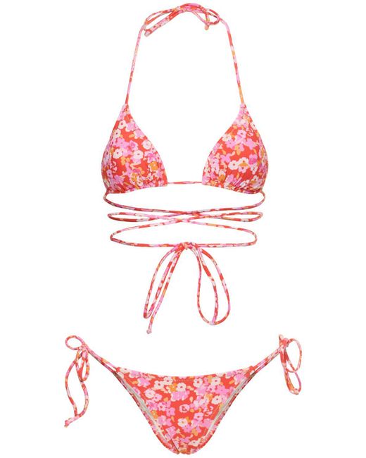 ROTATE BIRGER CHRISTENSEN Red Reina Olga Miami Triangle Bikini