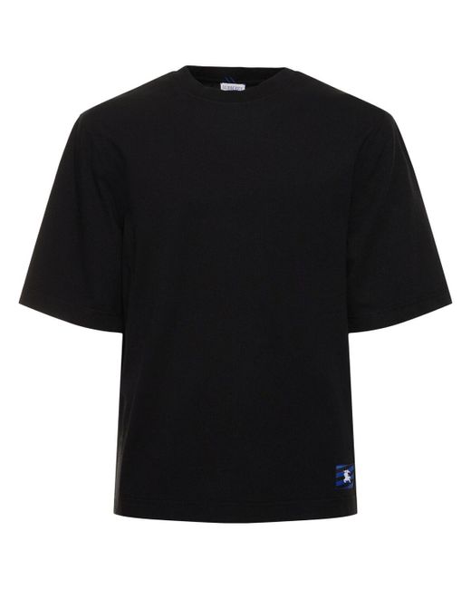 Burberry T-shirt Aus Baumwolljersey Mit Logo in Black für Herren