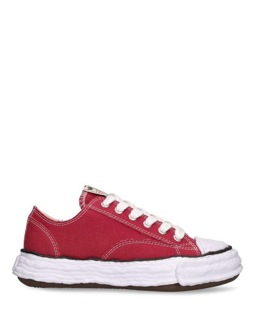 Mihara Yasuhiro Red Peterson Low 23 Og Sole Canvas Sneakers