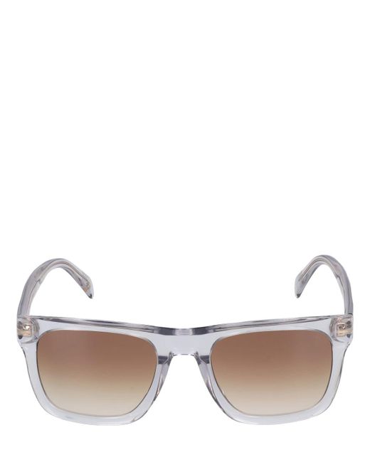 David Beckham White Db Squared Acetate Sunglasses for men