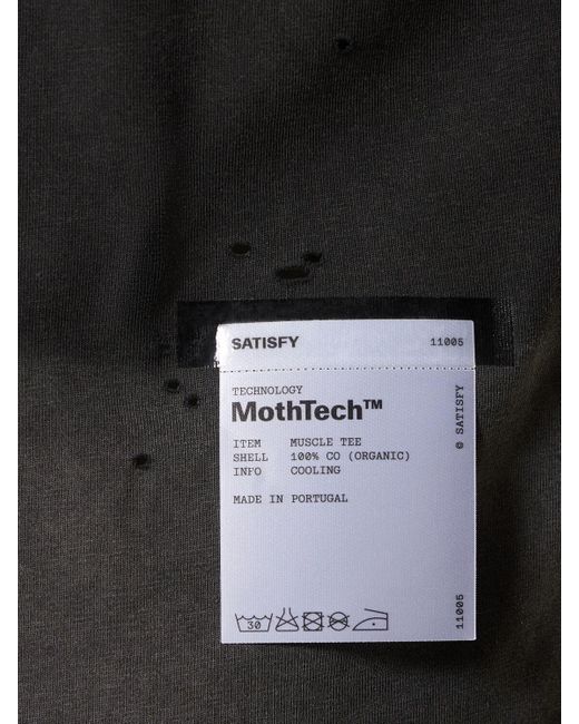 Satisfy Black Mothtech Muscle Cotton T-shirt for men