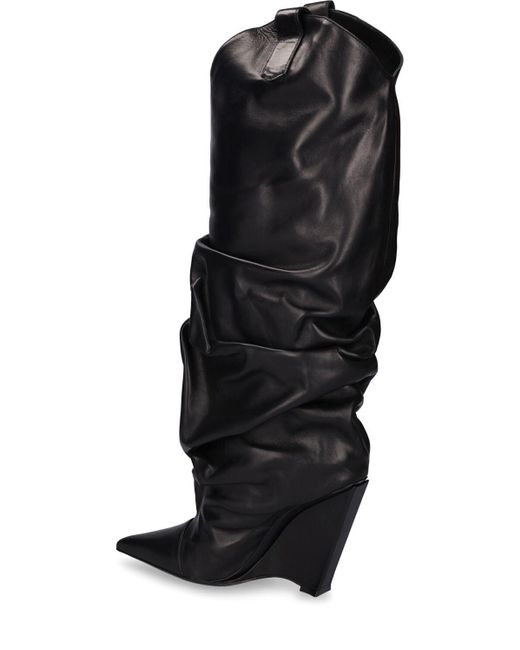 D'Accori 100mm Arizona Tall Leather Boots in Black | Lyst