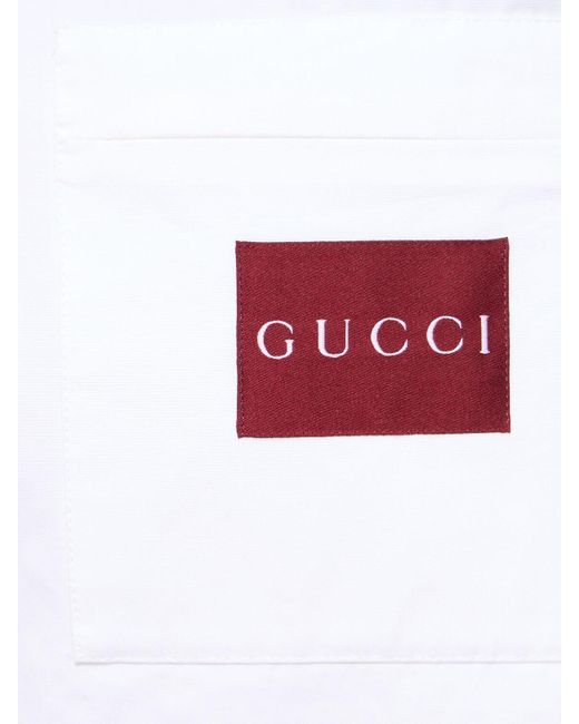 Veste en coton imprimé gg Gucci pour homme en coloris White