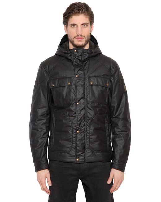 Belstaff Blue Ravenswood Insulated Waxed Cotton Jacket for men