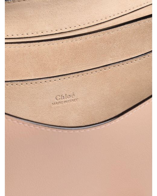 Chloé Natural Kleine Schultertasche Aus Leder "chloé Ride"