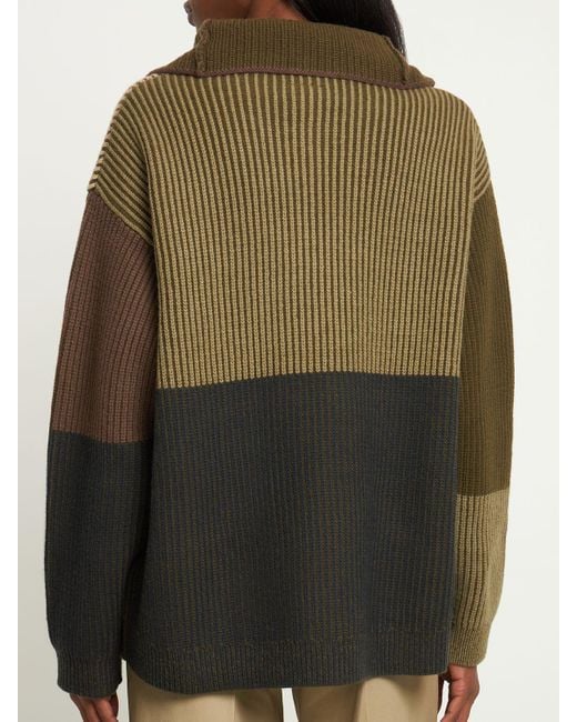 Nagnata Green Hinterland Zip Knit Sweater