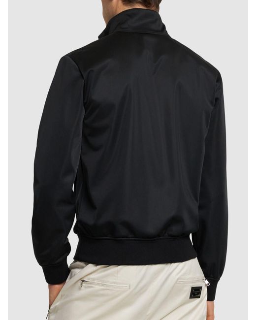 Dolce & Gabbana Black Dg Essential Tech Zip Sweatshirt for men