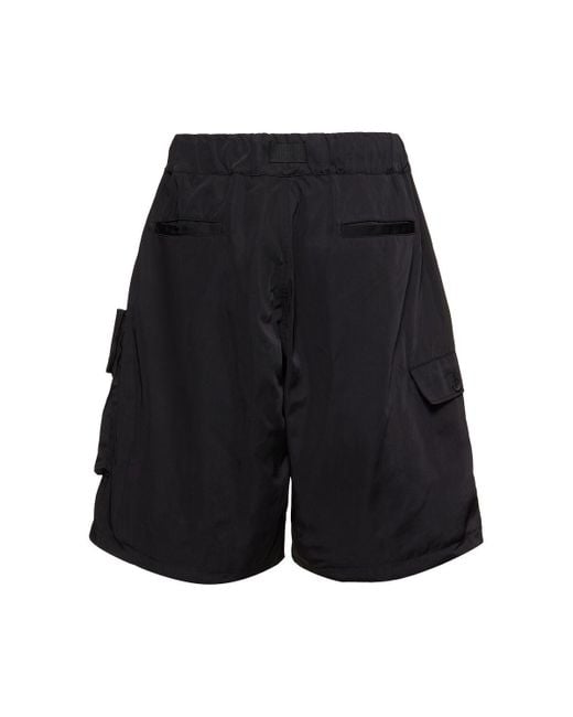 Y-3 Blue Nylon Twill Shorts for men