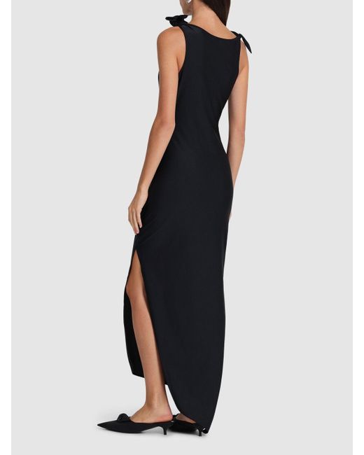 Coperni Black Asymmetrisches Jerseykleid