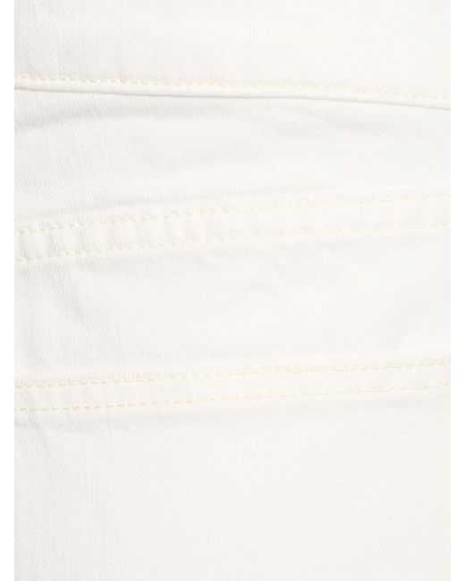 Nili Lotan White Rolland Wide Cotton Jeans