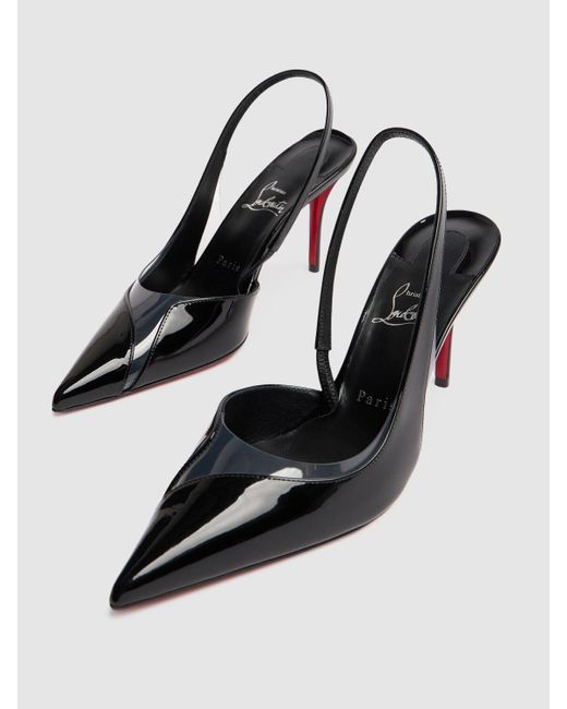 Christian Louboutin Black Damen 80Mm Hohe Pumps Aus Pvc Und Lackleder „Posticha“