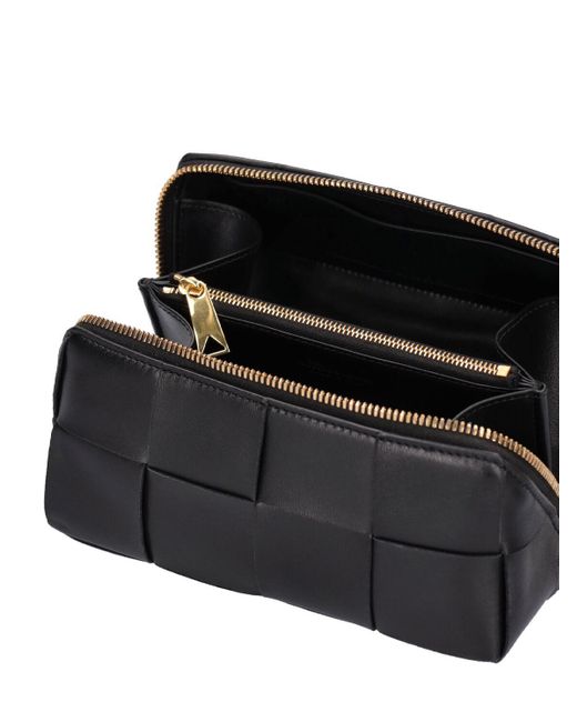 Bottega Veneta Black Cassette Leather Beauty Case