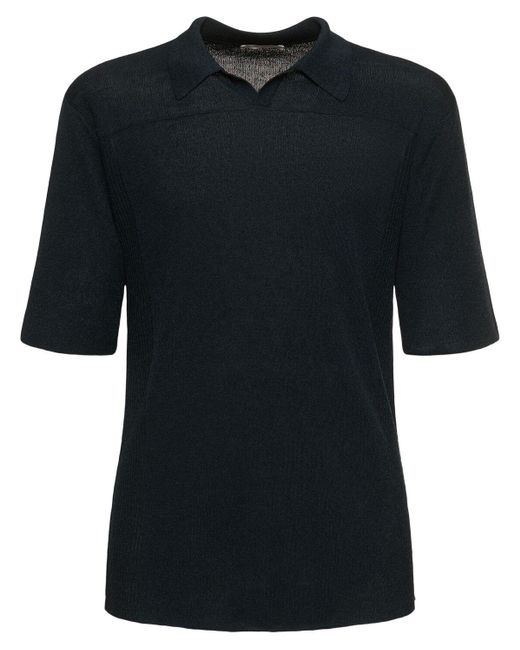 Homme Polo En Lin Et Viscose Reggie The Row pour homme en coloris Black