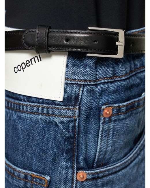 Coperni Blue Hybrid Jersey & Denim Flared Pants