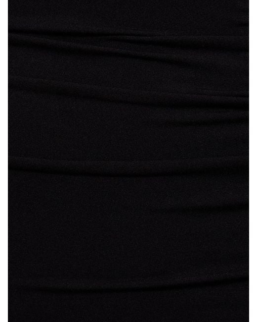 ANDREADAMO Black Sculpting Jersey Slip-On Mini Dress