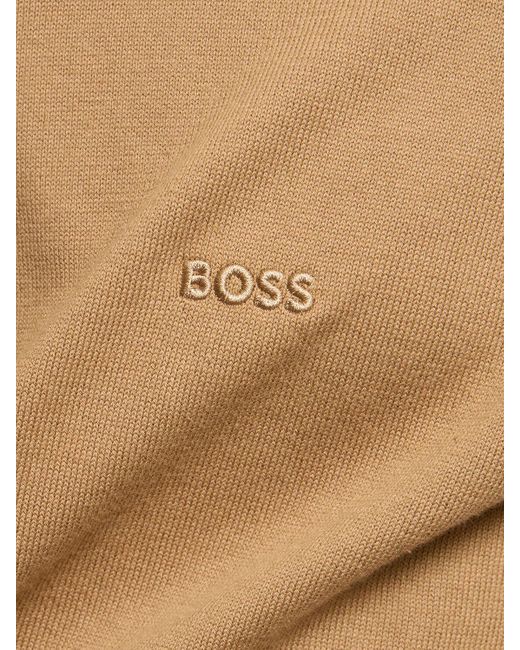 Pull-over en maille de coton pacas-l Boss pour homme en coloris Brown