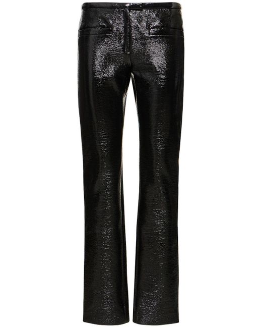 Courreges Tube Tailored Vinyl Pants in Black | Lyst Canada
