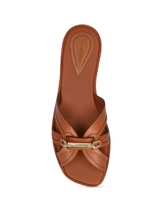 Sandalias de piel 10mm Zimmermann de color Brown