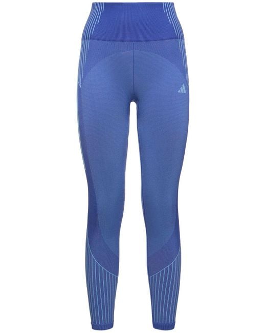 Adidas Originals Blue Nahtlose 7/8-leggings "aeroknit"