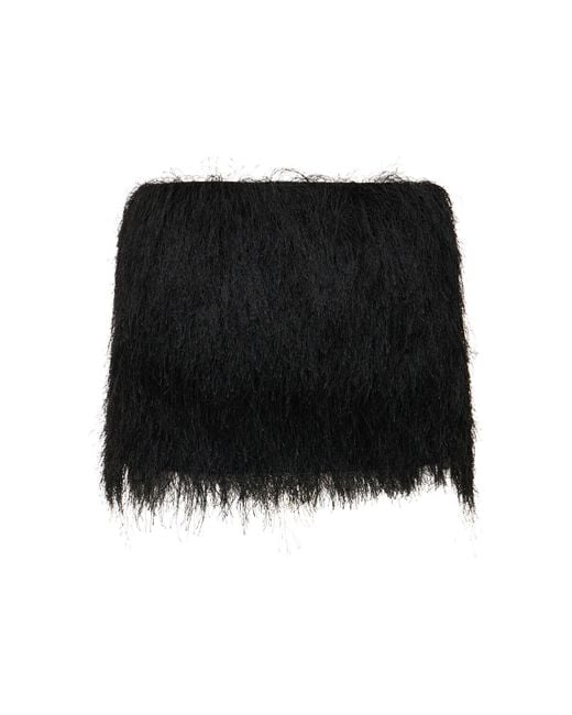 Entire studios Black Micro Fringe Skirt